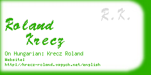 roland krecz business card